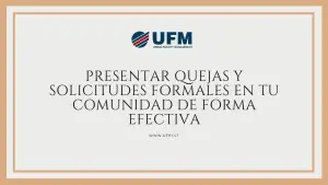 Quejas y solicitudes a la comunidad